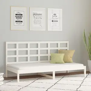 Non communiqué vidaXL Lit de jour Blanc 90x200 cm Bois de pin massif