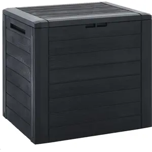 Comparateur de prix : vidaXL Boîte de stockage jardin Anthracite 58,5x46x55 cm Polypropylène