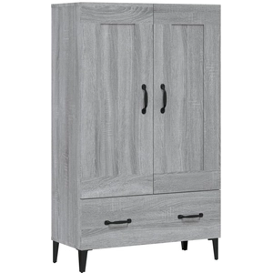 vidaXL Buffet Sonoma gris 70x31x115 cm Bois d'ingénierie pas cher