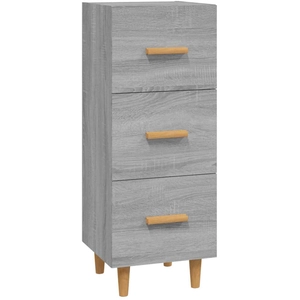 vidaXL Buffet Sonoma gris 34,5x34x90 cm Bois d'ingénierie pas cher