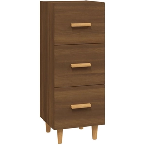 vidaXL Buffet Chêne marron 34,5x34x90 cm Bois d'ingénierie pas cher