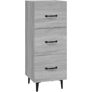 vidaXL Buffet Sonoma gris 34,5x34x90 cm Bois d'ingénierie pas cher