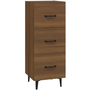 vidaXL Buffet Chêne marron 34,5x34x90 cm Bois d'ingénierie pas cher