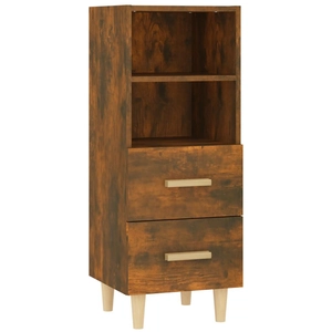 vidaXL Buffet Chêne fumé 34,5x34x90 cm Bois d'ingénierie pas cher