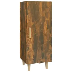 vidaXL Buffet Chêne fumé 34,5x34x90 cm Bois d'ingénierie pas cher