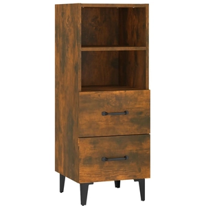 vidaXL Buffet Chêne fumé 34,5x34x90 cm Bois d'ingénierie