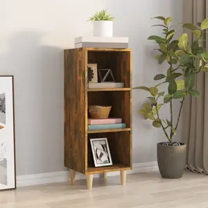 vidaXL Buffet Chêne fumé 34,5x32,5x90 cm Bois d'ingénierie pas cher