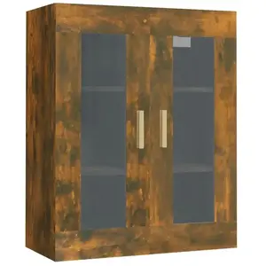 vidaXL Armoire murale suspendue Chêne fumé 69,5x34x90 cm