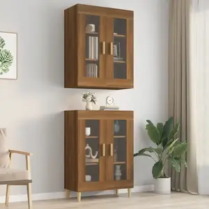 vidaXL Armoire murale suspendue Chêne marron 69,5x34x90 cm pas cher