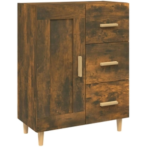 vidaXL Buffet Chêne fumé 69,5x34x90 cm Bois d'ingénierie pas cher