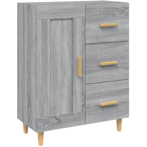 vidaXL Buffet Sonoma gris 69,5x34x90 cm Bois d'ingénierie pas cher