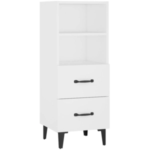 vidaXL Buffet Blanc 34,5x34x90 cm Bois d'ingénierie pas cher