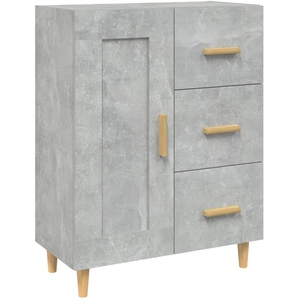 vidaXL Buffet Gris béton 69,5x34x90 cm Bois d'ingénierie