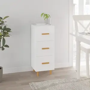 vidaXL Buffet blanc 34,5x34x90 cm bois d'ingénierie pas cher