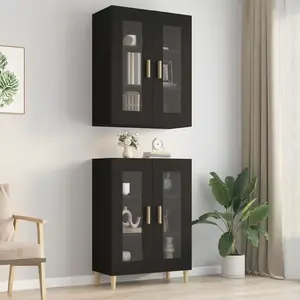 Comparateur de prix : vidaXL Armoire murale suspendue Noir 69,5x34x90 cm