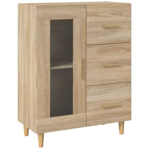 vidaXL Buffet chêne sonoma 69,5x34x90 cm bois d'ingénierie pas cher