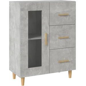vidaXL Buffet gris béton 69,5x34x90 cm bois d'ingénierie pas cher