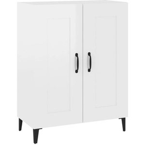 vidaXL Buffet Blanc brillant 69,5x34x90 cm Bois d'ingénierie pas cher