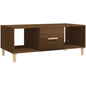 vidaXL Table basse chêne marron 102x50x40 cm bois d'ingénierie pas cher