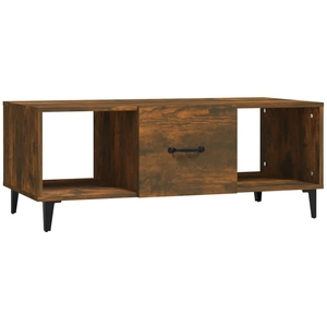 vidaXL Table basse Chêne fumé 102x50x40 cm Bois d'ingénierie pas cher