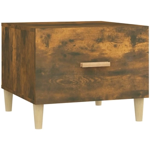 vidaXL Table basse Chêne fumé 50x50x40 cm Bois d'ingénierie pas cher