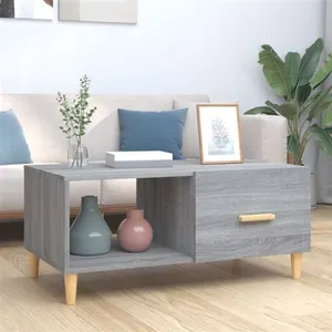 vidaXL Table basse Sonoma gris 89,5x50x40 cm Bois d'ingénierie pas cher