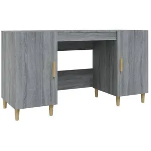 Comparateur de prix : vidaXL Bureau Sonoma gris 140x50x75 cm Bois d'ingénierie