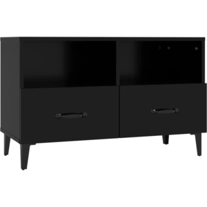 vidaXL Meuble TV Noir 80x36x50 cm Bois d'ingénierie pas cher