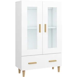 vidaXL Buffet Blanc 70x31x115 cm Bois d'ingénierie pas cher