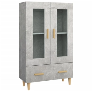 vidaXL Buffet Gris béton 70x31x115 cm Bois d'ingénierie pas cher