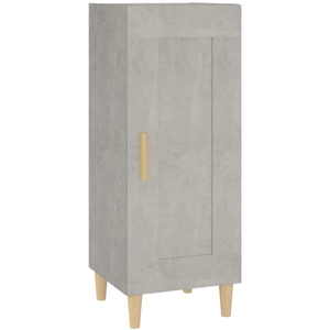 vidaXL Buffet Gris béton 34,5x34x90 cm Bois d'ingénierie pas cher