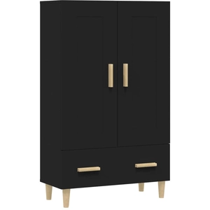 vidaXL Buffet haut noir 70x31x115 cm bois d'ingénierie pas cher