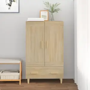 vidaXL Buffet haut Chêne sonoma 70x31x115 cm Bois d'ingénierie pas cher