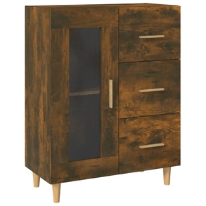 vidaXL Buffet chêne fumé 69,5x34x90 cm bois d'ingénierie