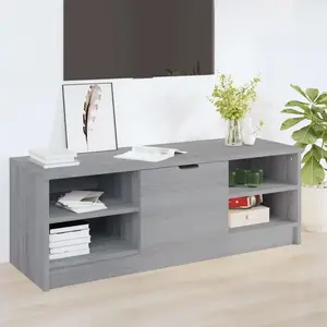 vidaXL Meuble TV Sonoma gris 102x35,5x36,5 cm Bois d'ingénierie pas cher