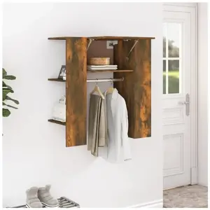 Comparateur de prix : vidaXL Armoire de couloir Chêne fumé 97,5x37x99 cm Bois d'ingénierie