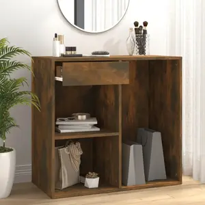 Comparateur de prix : vidaXL Armoire cosmétique Chêne fumé 80x40x75 cm Bois d'ingénierie