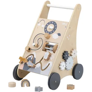 Tryco Nature Loopwagen - Houten Activiteiten Loopwagentje - Naturel pas cher