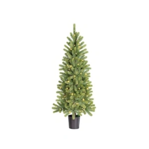 Black Box Trees Nagoya Kunstkerstboom met LED Verlichting en Timerfunctie - H120 x Ø60 cm - Groen pas cher