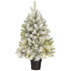 Black Box Trees Nagoya Kunstkerstboom in Pot met LED Verlichting en Ti...
