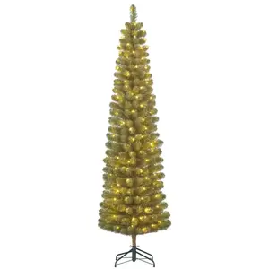 Sapin De Noël Artificiel Étroit Led H185 pas cher