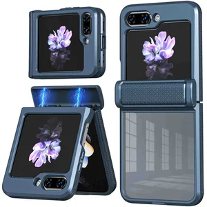 Coque arrière Rugged Clear Samsung Galaxy Z Flip 5 Bleu foncé imoshion pas cher