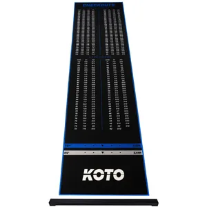 KOTO - Oche Carpet Checkout Dartmat Blauw 285 x 80 cm + Oche Incl. Score Indicator, Antislip Carpet Dartmat, Professionele Dartmat, Bescherm Vloer & Darts pas cher