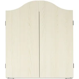 KOTO - Armoire à Fléchettes en Chêne Clair (63 cm x 49 cm x 85 cm) Incl. 2 Tableaux Blancs de Score