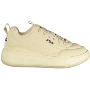 Baskets femme - FILA - Superbubble - Beige - Lacets - Talon plateau pas cher