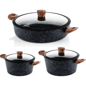 Westinghouse Pannenset Inductie - Braadpan 24cm & 28cm + Hapjespan 32cm - Kookpannenset - Speciale Editie - Geschikt voor alle warmtebronnen inclusief inductie