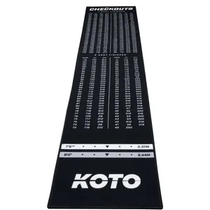 KOTO - Tapis Checkout Noir 285 x 60 cm + Oche Incl. Indicateur de Score Tapis de Fléchettes pas cher