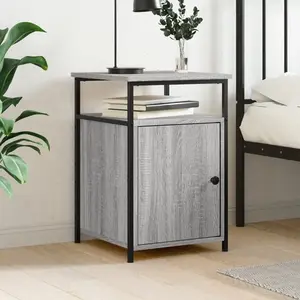 vidaXL Table de chevet sonoma gris 40x42x60 cm bois d'ingénierie pas cher