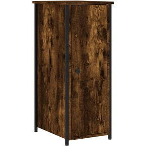 vidaXL Table de chevet chêne fumé 32x42x80 cm bois d'ingénierie pas cher