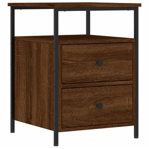 vidaXL Table de chevet chêne marron 44x45x60 cm bois d'ingénierie pas cher
